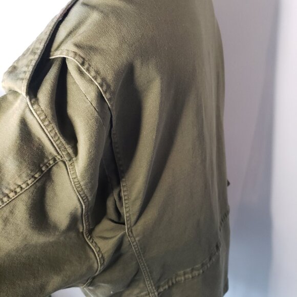 Army Olive Green William Rast Sires Utility Jacket w/ Hood - Picture 5 of 16